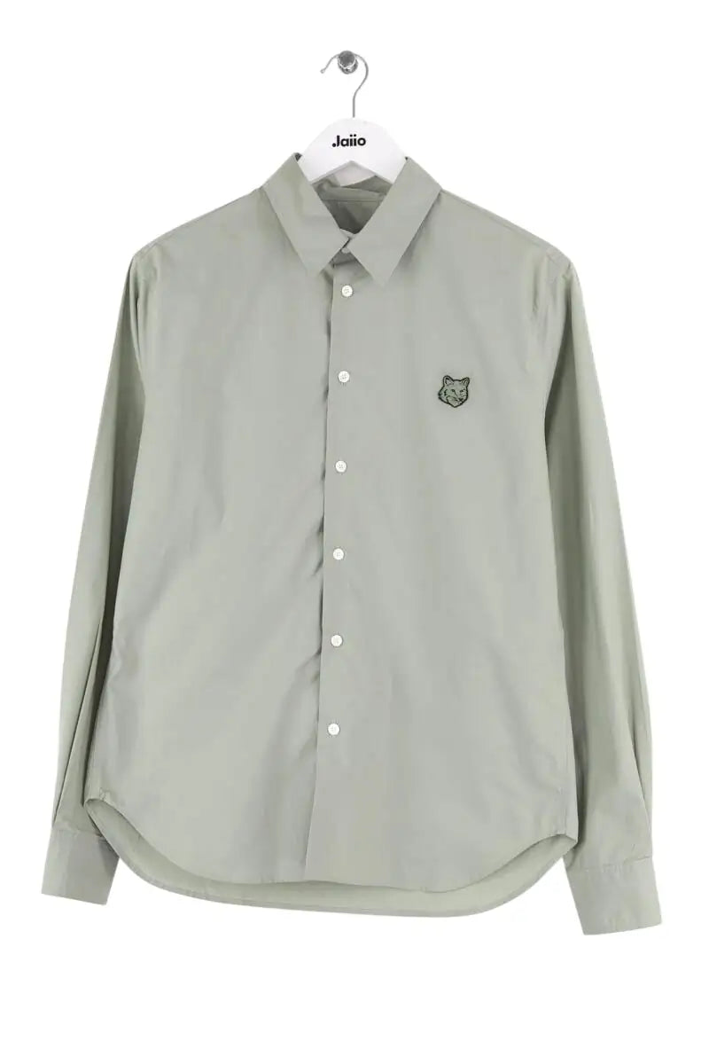 Chemise Kitsuné Vert en Coton, taille XS - Seconde Main