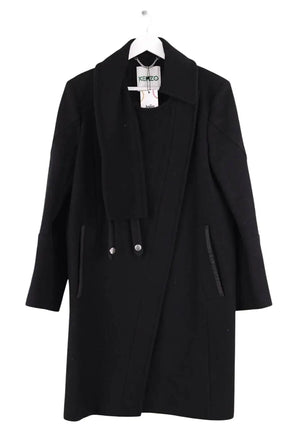 Manteau Kenzo Noir en Laine, taille L - Seconde Main