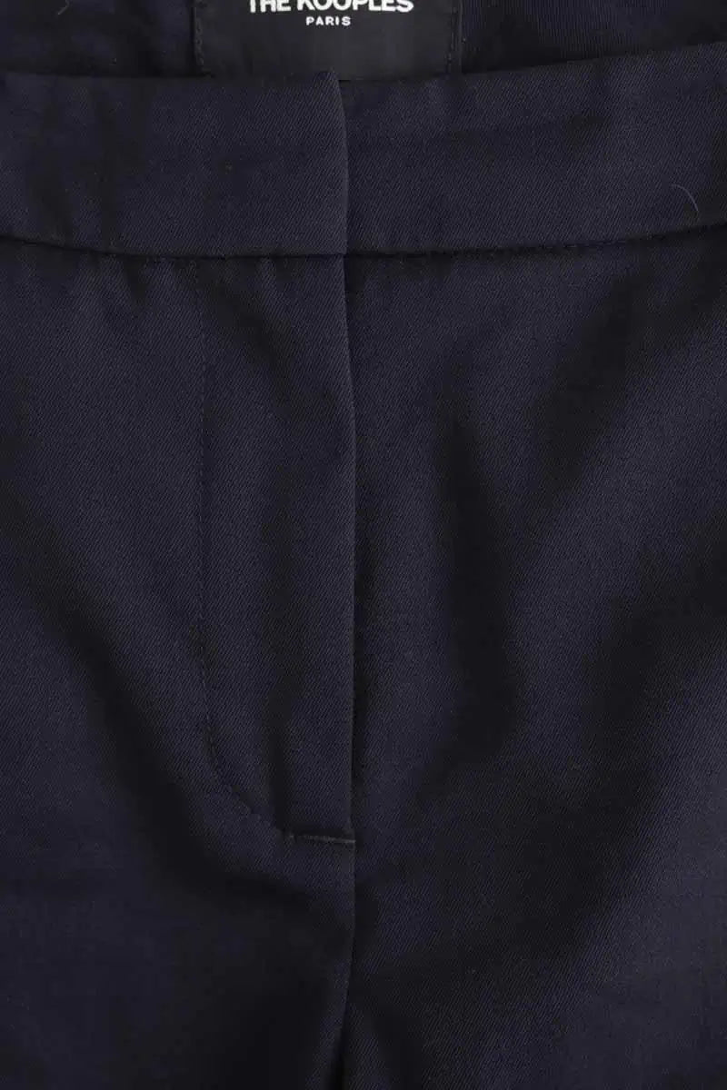 Pantalon droit The Kooples Marine en Synthétique