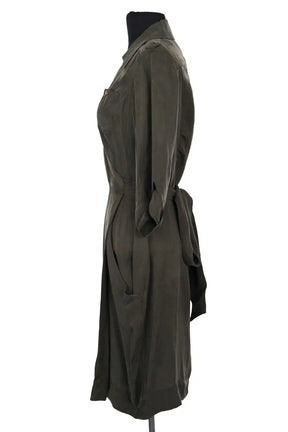 Robe Diane Von Furstenberg Kaki en Synthétique