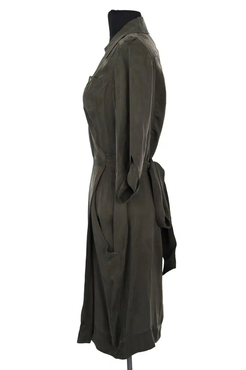 Robe Diane Von Furstenberg Kaki en Synthétique