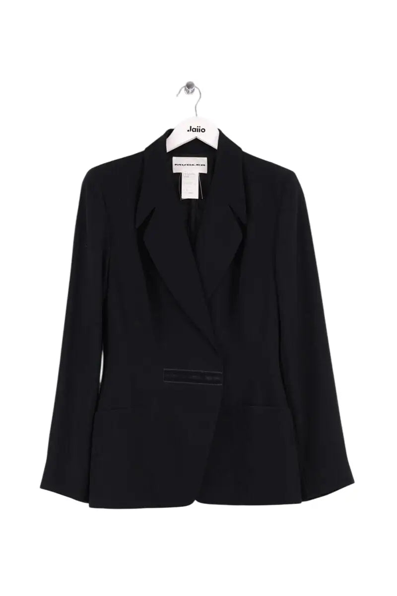 Blazer Mugler Noir en Synthétique, taille S - Seconde Main