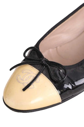 Ballerines Chanel Noir en Cuir