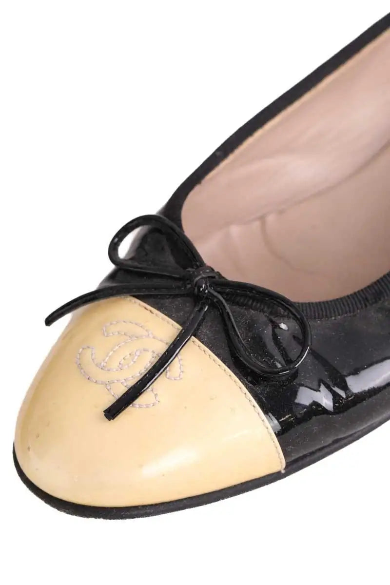 Ballerines Chanel Noir en Cuir