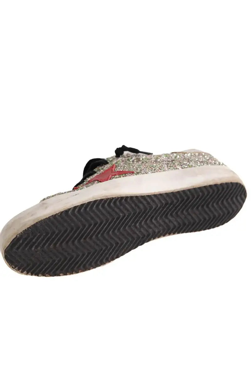 Baskets Golden Goose Superstar Gris en Paillettes
