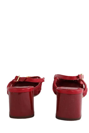 Talons Tory Burch Rouge en Cuir