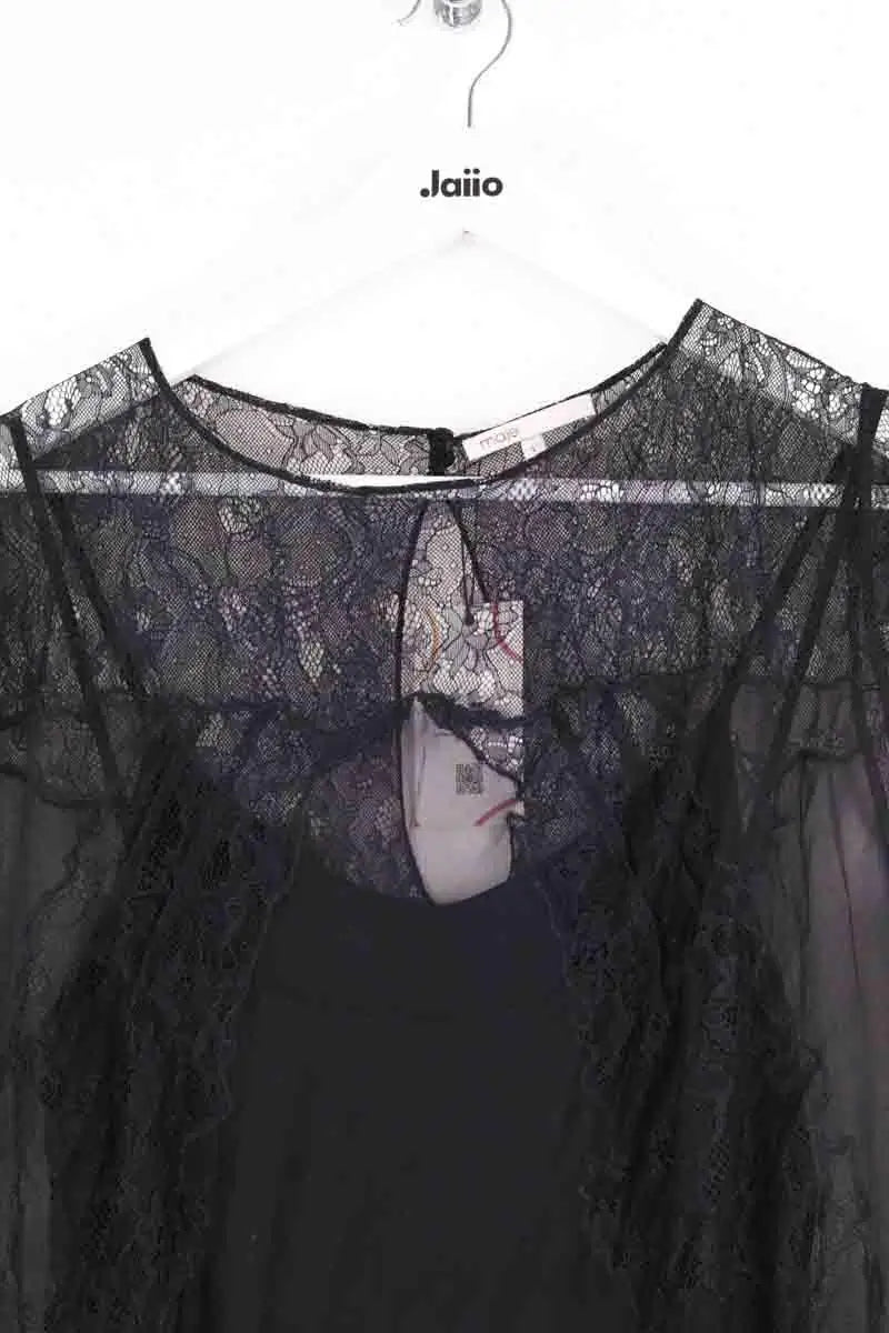 Robe Maje Noir en Synthétique