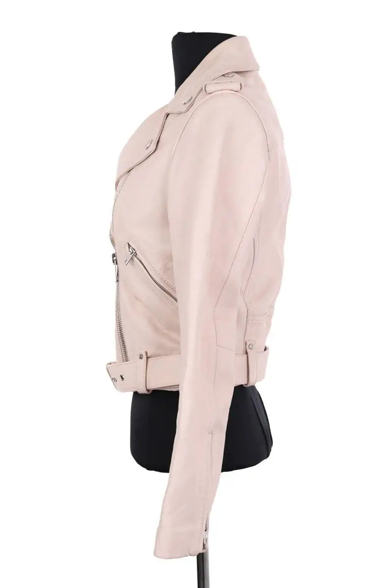 Veste Maje Rose en Cuir