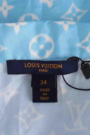 Chemise Louis Vuitton Bleu en Soie
