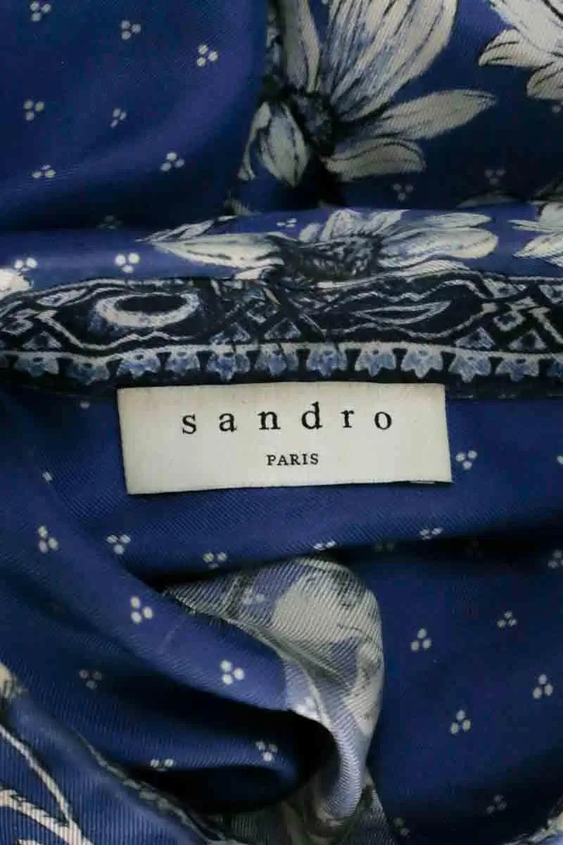 Chemise Sandro Bleu en Soie