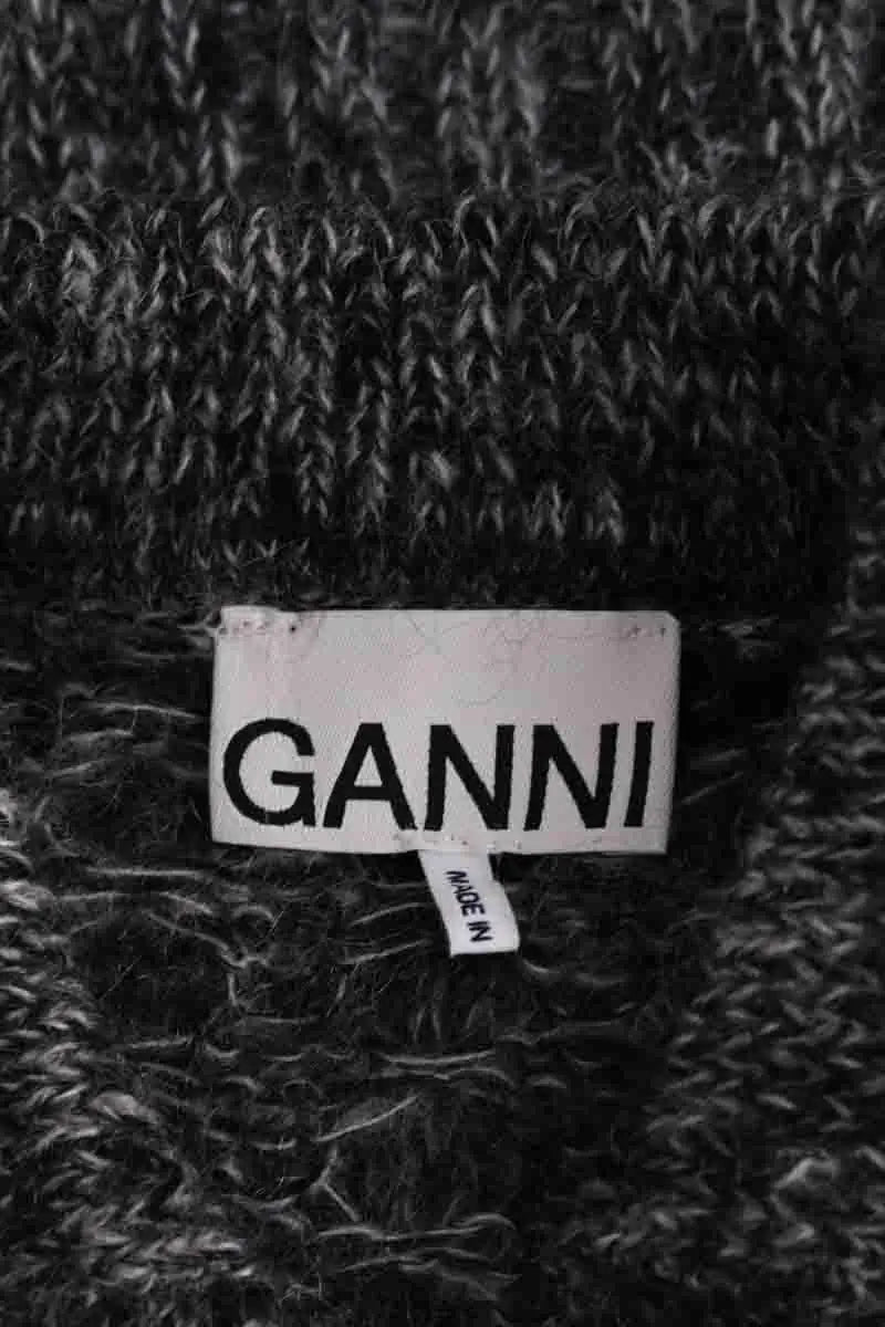 Pull Ganni Anthracite en Laine
