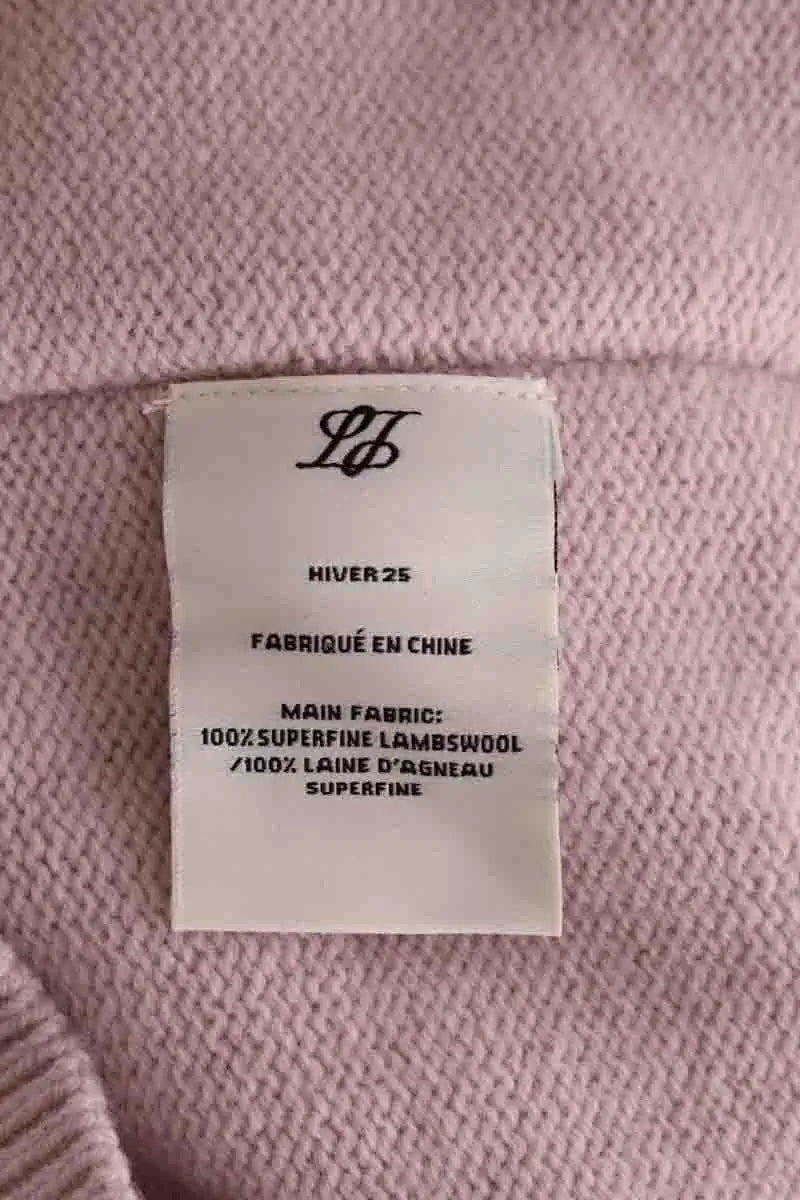 Pull Laurence Bras Rose en Laine