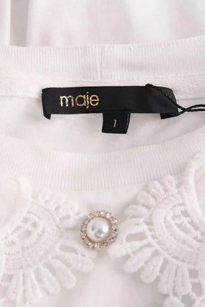 T-shirt Maje Blanc en Coton