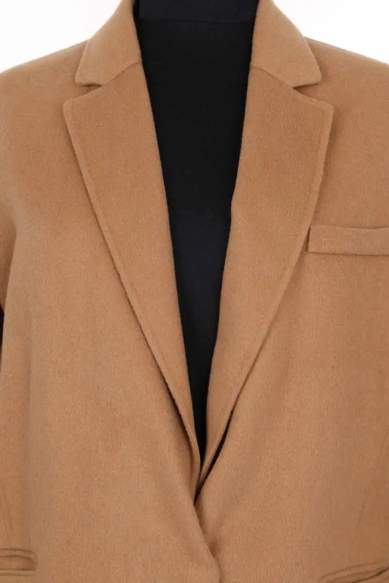 Manteau Maje Marron en Laine