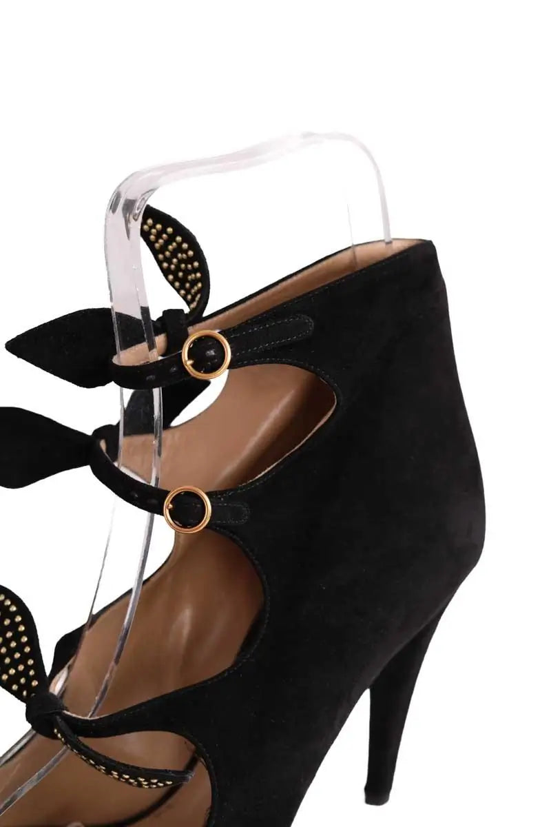 Talons Chloé Noir en Daim