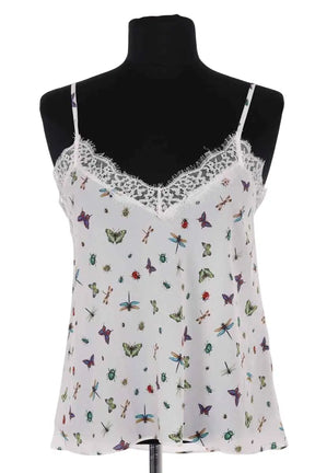Top sans manche The Kooples Blanc en Synthétique, taille XXS - Seconde Main