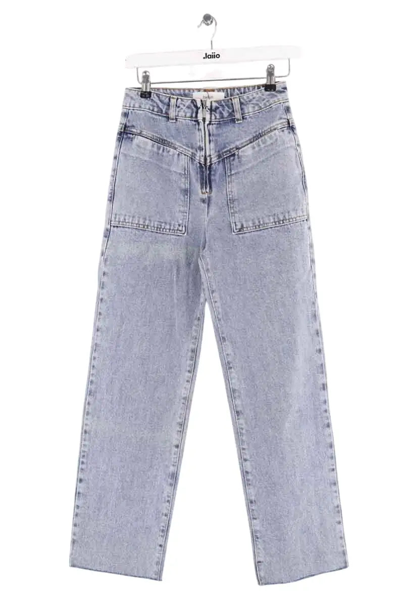 Pantalon droit Ba&Sh Bleu en Coton, taille XS - Seconde Main