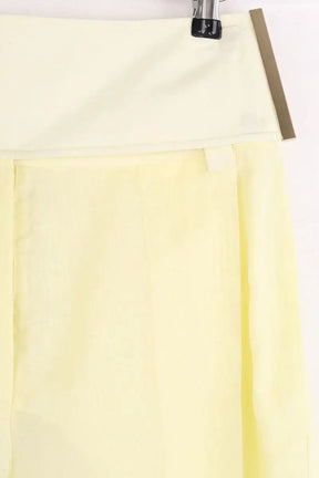 Pantalon large Sportmax Jaune en Coton