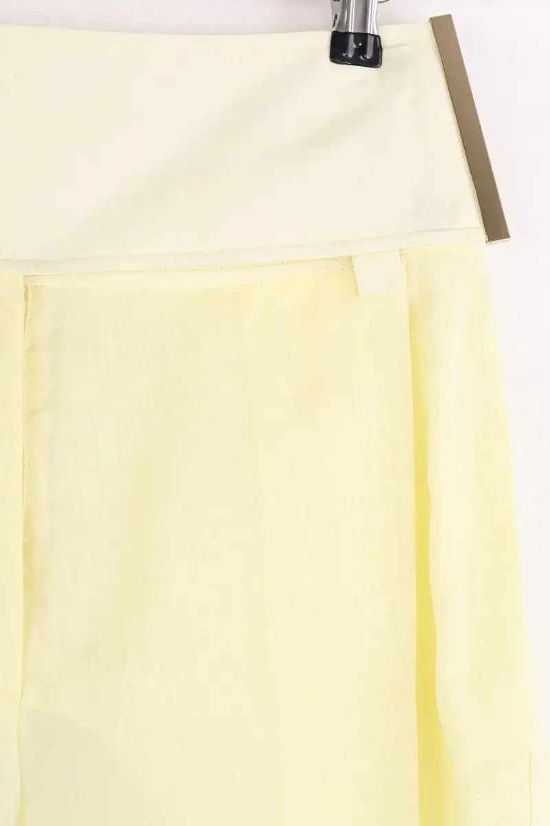 Pantalon large Sportmax Jaune en Coton