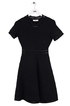 Robe Sandro Noir en Viscose, taille M - Seconde Main