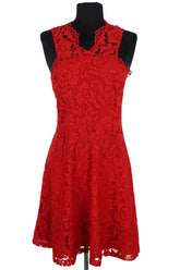 Robe Sandro Rouge en Coton, taille S - Seconde Main