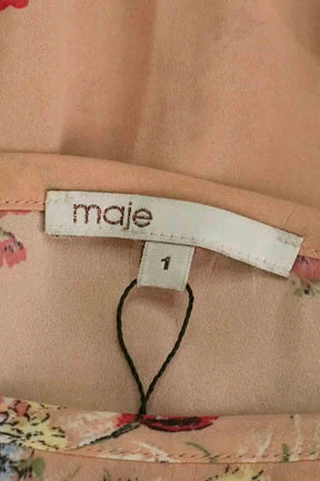 Blouse Maje Beige en Synthétique