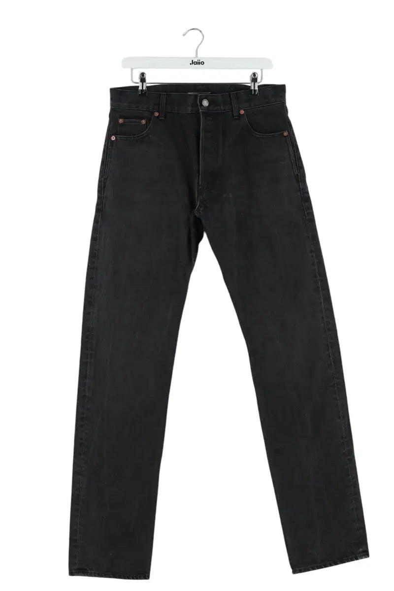 Jean droit Saint Laurent Noir en Coton, taille S - Seconde Main