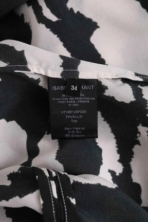 Blouse Isabel Marant Favallia Noir en Soie