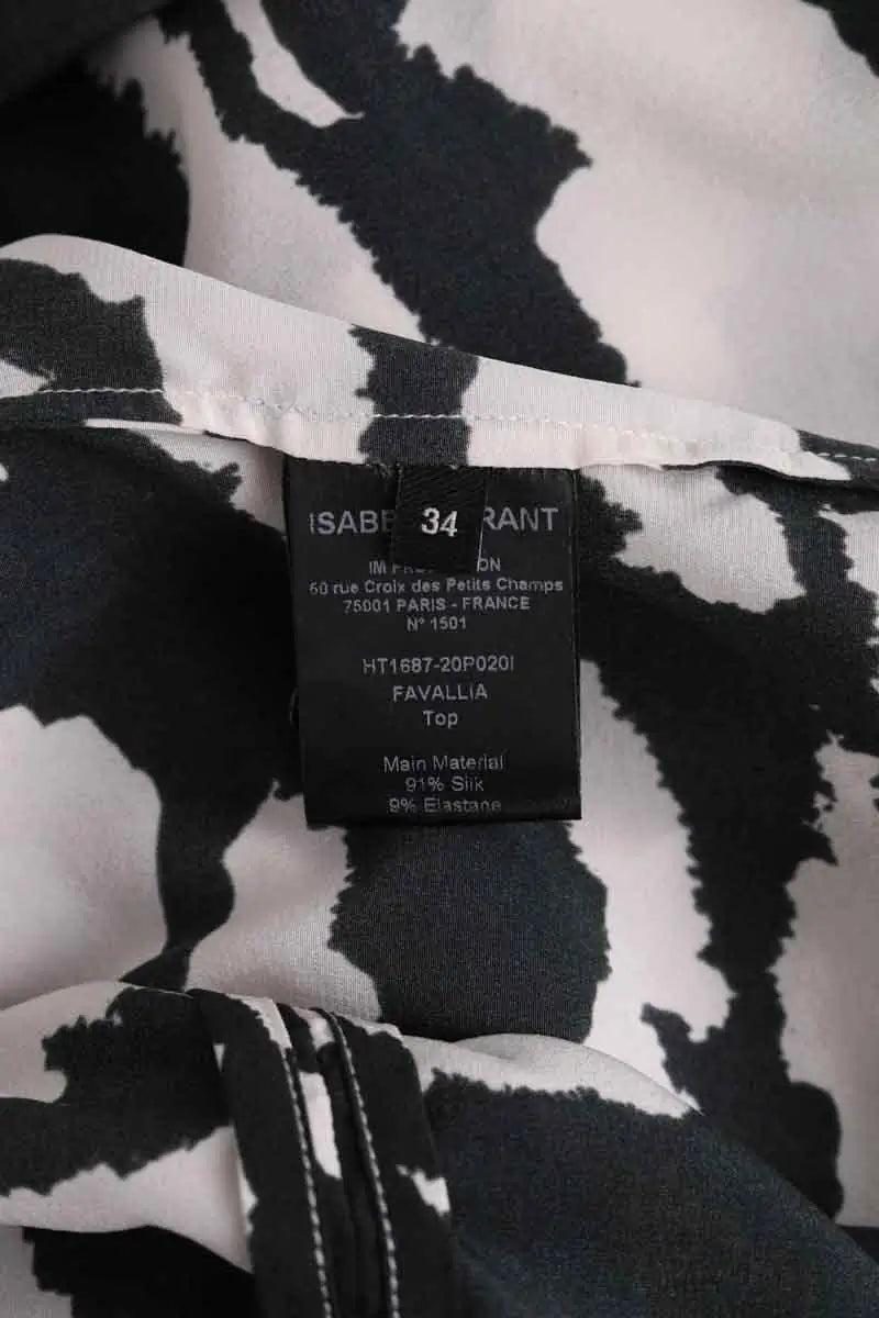 Blouse Isabel Marant Favallia Noir en Soie