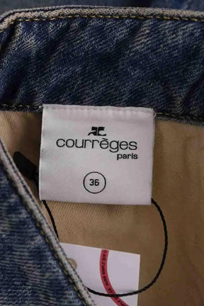 Mini jupe Courrèges Bleu en Coton