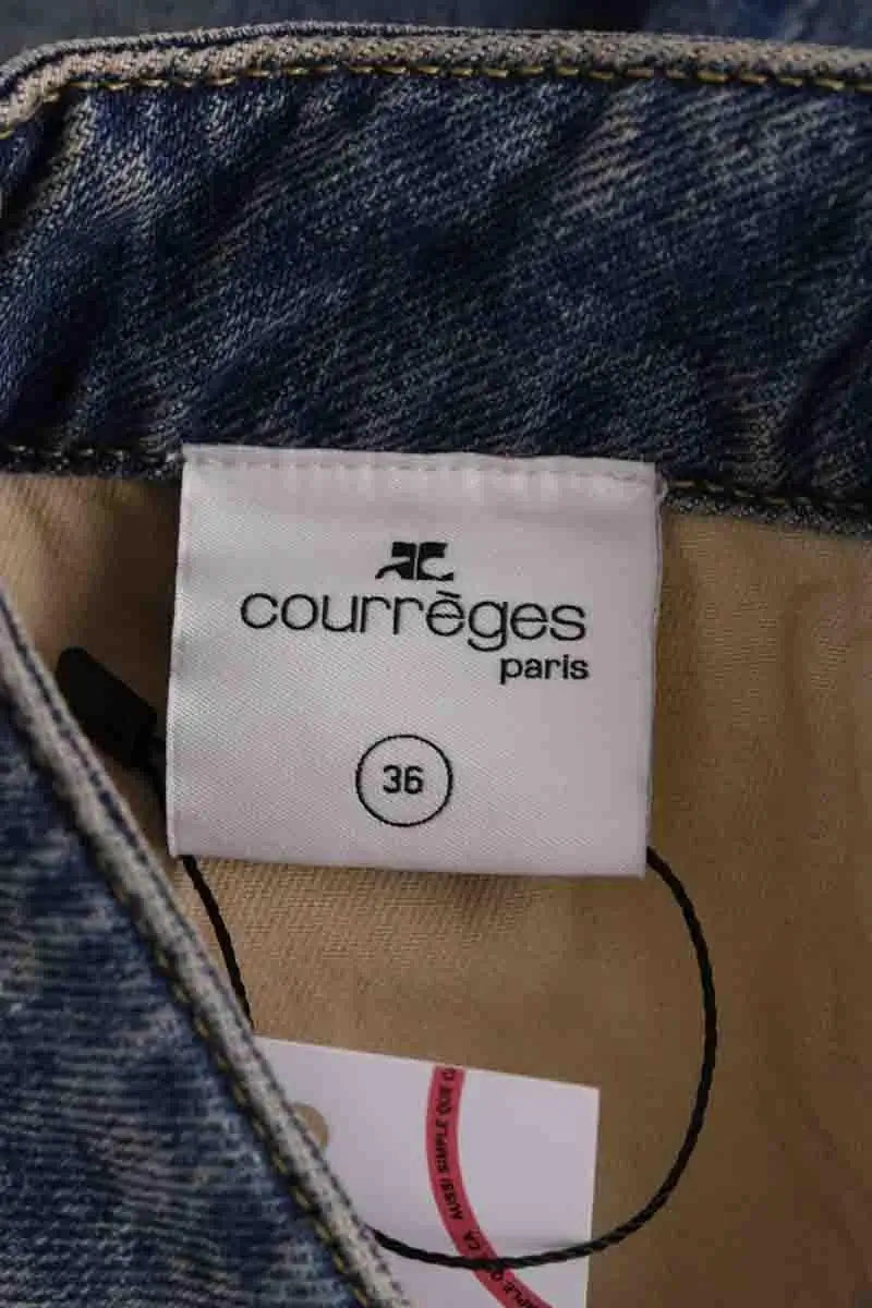 Mini jupe Courrèges Bleu en Coton