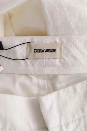 Pantalon Zadig & Voltaire Pistol tailleur lin Blanc en Lin