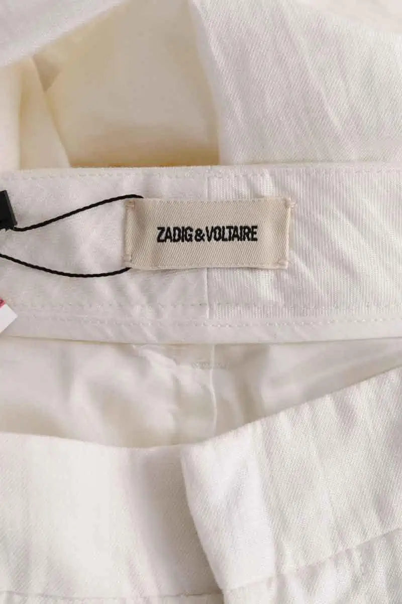 Pantalon Zadig & Voltaire Pistol tailleur lin Blanc en Lin