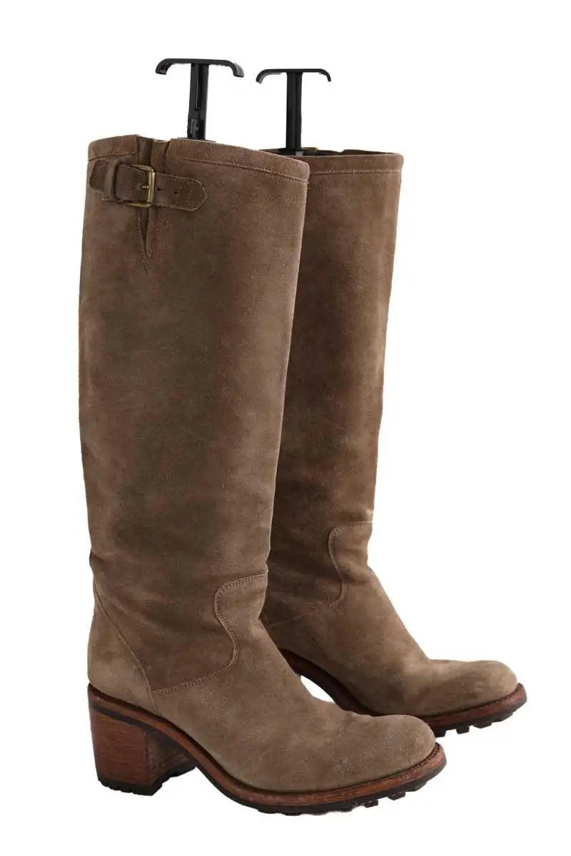 Bottes Free Lance Kaki en Daim