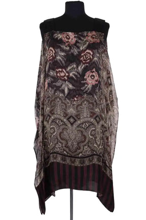 Robe Kenzo Marron en Soie, taille M - Seconde Main