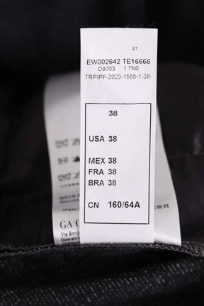 Pantalon large Emporio Armani Anthracite en Synthétique