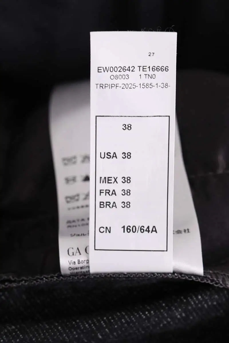Pantalon large Emporio Armani Anthracite en Synthétique