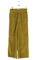 Pantalon droit Sézane Kaki en Coton, taille S - Seconde Main