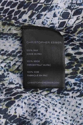 Robe Christopher Esber Bleu en Soie