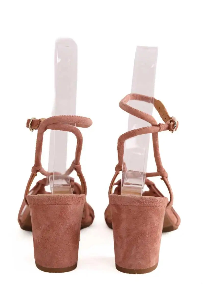 Sandales Sézane Rose en Daim