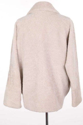 Manteau Hotel Particulier Beige en Cuir