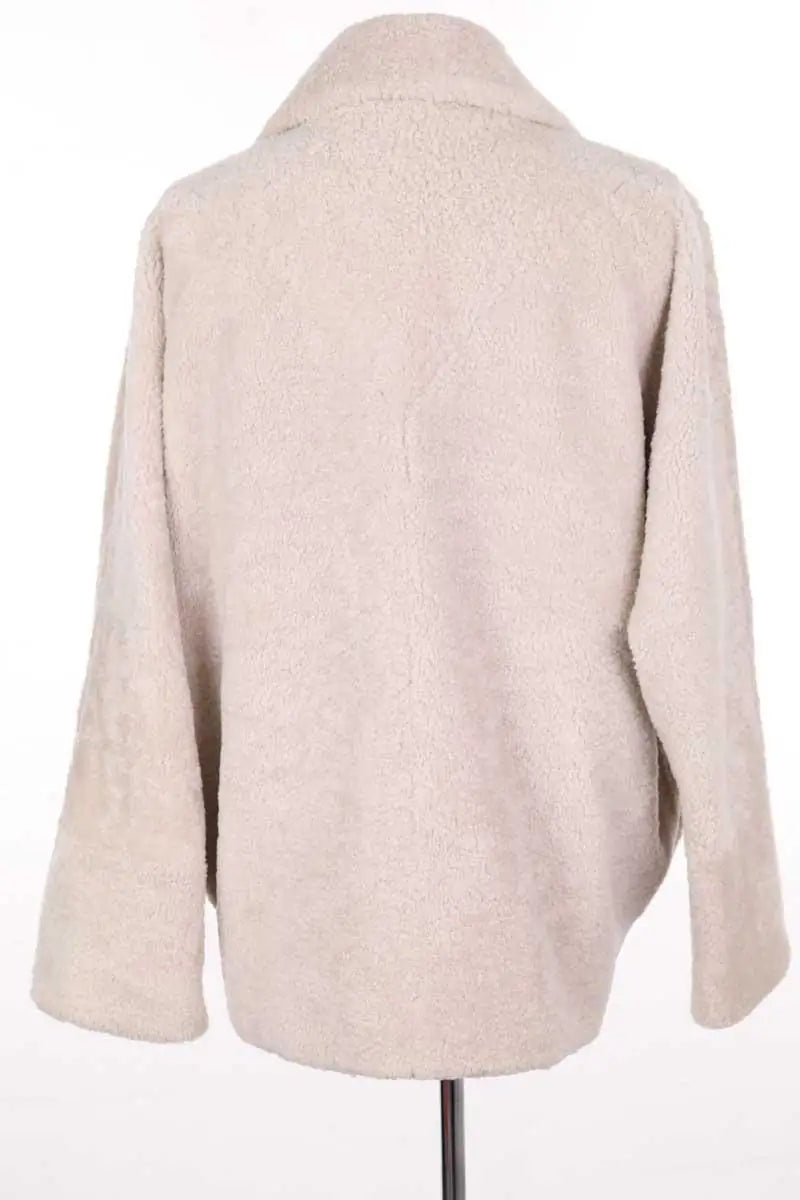Manteau Hotel Particulier Beige en Cuir