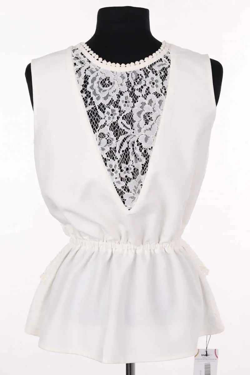 Top sans manche Saaj Blanc en Synthétique