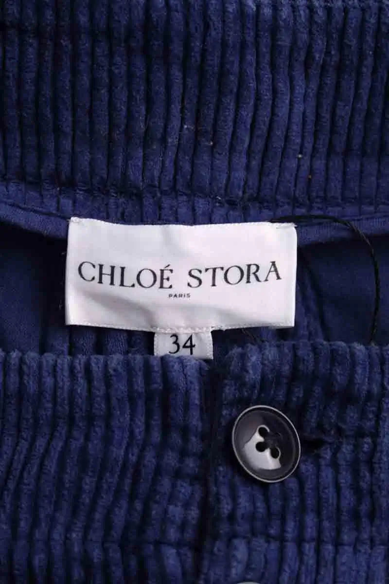 Pantalon droit Chloé Stora Bleu en Coton