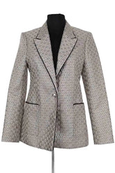 Blazer Maje Doré en Synthétique, taille S - Seconde Main