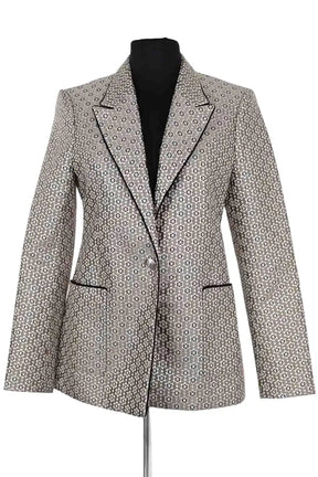 Blazer Maje Doré en Synthétique, taille S - Seconde Main