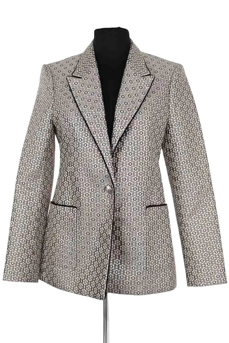 Blazer Maje Doré en Synthétique, taille S - Seconde Main