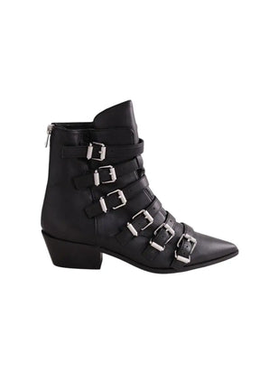 Boots à boucles Zadig & Voltaire Noir en Cuir, taille 36 - Seconde Main