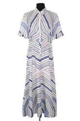 Robe Sandro Bleu en Soie, taille M - Seconde Main