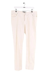 Pantalon droit Kiton Blanc en Coton, taille XL - Seconde Main